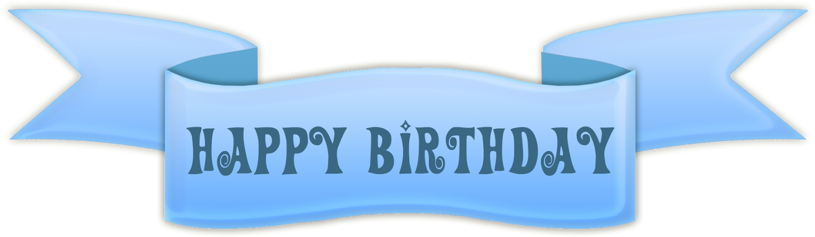 Happy Birthday Banner Png Picture - Happy Birthday Png Blue (1600x467), Png Download