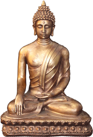 Gold Buddha Statue Png Jpg Black And White Stock - Buddha Gold Statue Png (500x500), Png Download