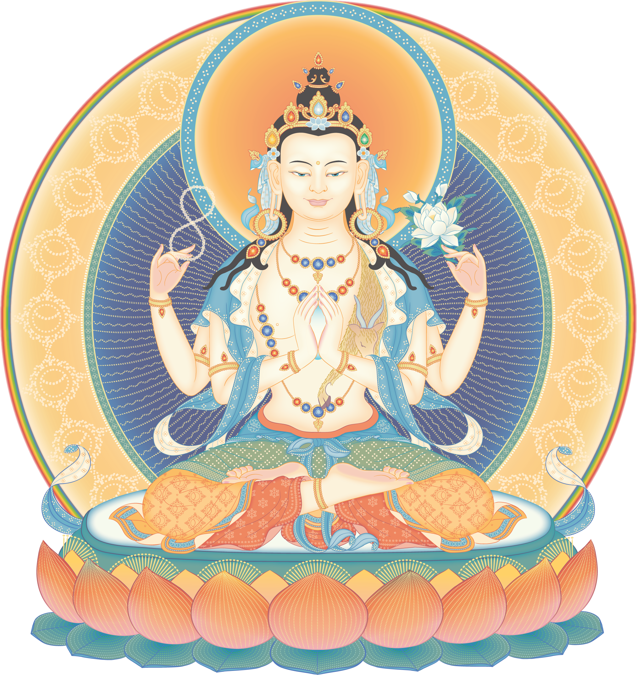 Buddha Avalokiteshvara And Powa - Una Vida Con Significado, Una Muerte Gozosa (400x424), Png Download
