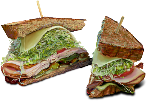 Second Deadly Sin Sandwich - Fast Food (500x382), Png Download