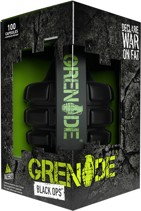 Grenade Black Ops 100 Capsules - Fat Burners (800x800), Png Download
