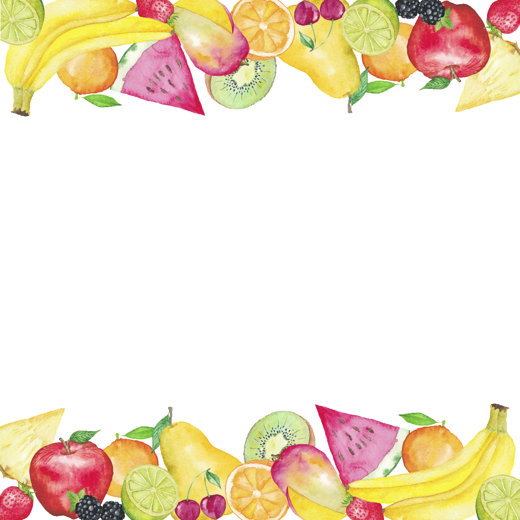 Colourful Cartoon Transparent Fruit Png - Fruit (1024x1024), Png Download