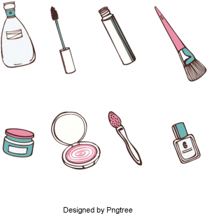 Cartoon Handpainted Simple Cosmetic Icon Design, Cartoon, - Portable Network Graphics (360x360), Png Download