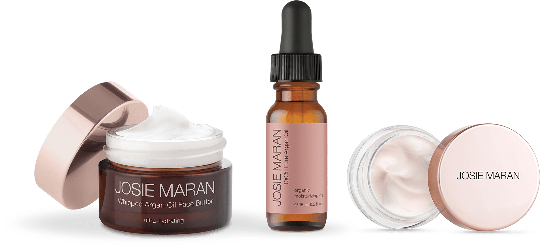 J952 01 0001 3steparganmakeupprep V=1537210431 - Josie Maran Cosmetics Argan Oil To Go (2048x2048), Png Download
