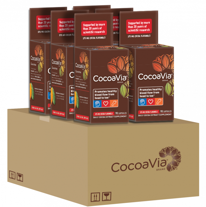 Vegetarian Capsules, 6 Month Supply - Cocoavia Vegetarian Capsules, 90 Count Bottle (697x700), Png Download