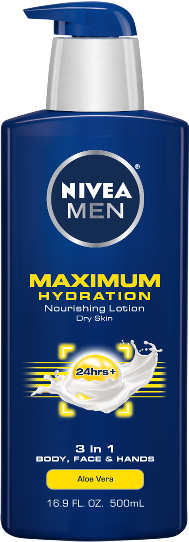 Maximum Hydration Nourishing Lotion - Nivea Men Lotion (1010x1180), Png Download