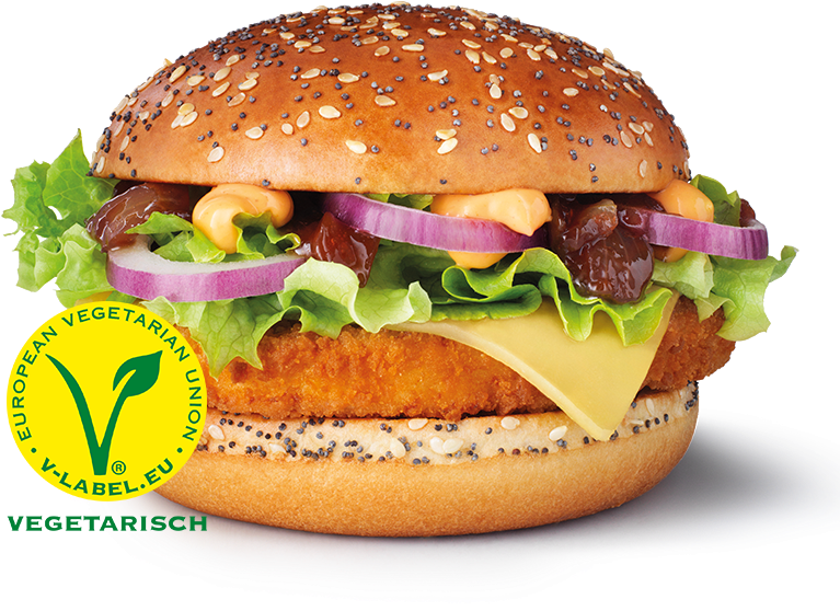 Veggie Homestyle Crispy Chicken - Vegetarische Kip Burger Mcdonalds (800x596), Png Download