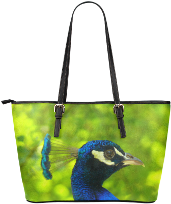 Peacock Leather Tote Bag/small (model 1651) - Handbag (500x500), Png Download