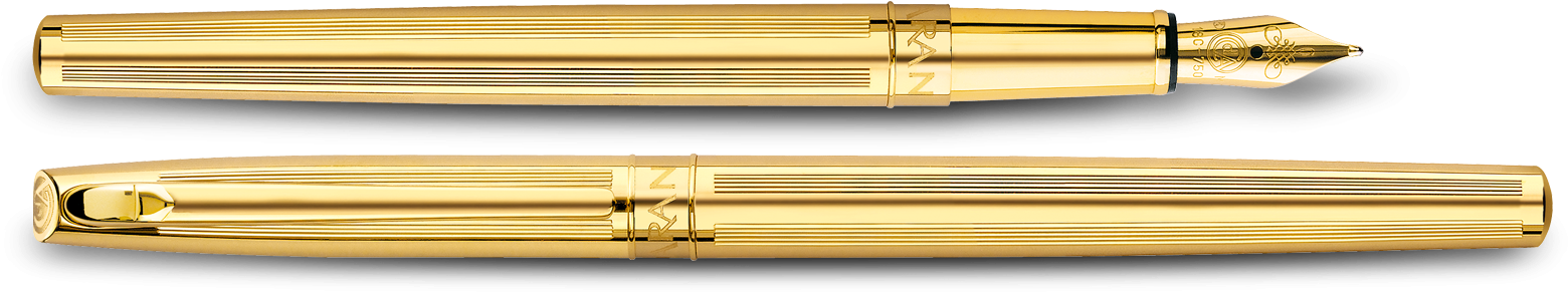 Madison2 Plume Cisele Plor B Ns001 - Caran D'ache Madison Cisele Gold Plated Rollerball (1600x1000), Png Download