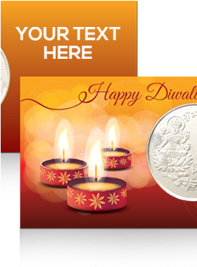 Diwali Wishes Silver Coin Diwali Wishes Silver Coin - Silver (284x426), Png Download