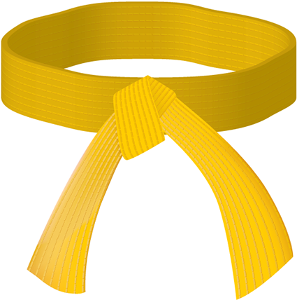 Yellow Karate Belt Png (600x600), Png Download