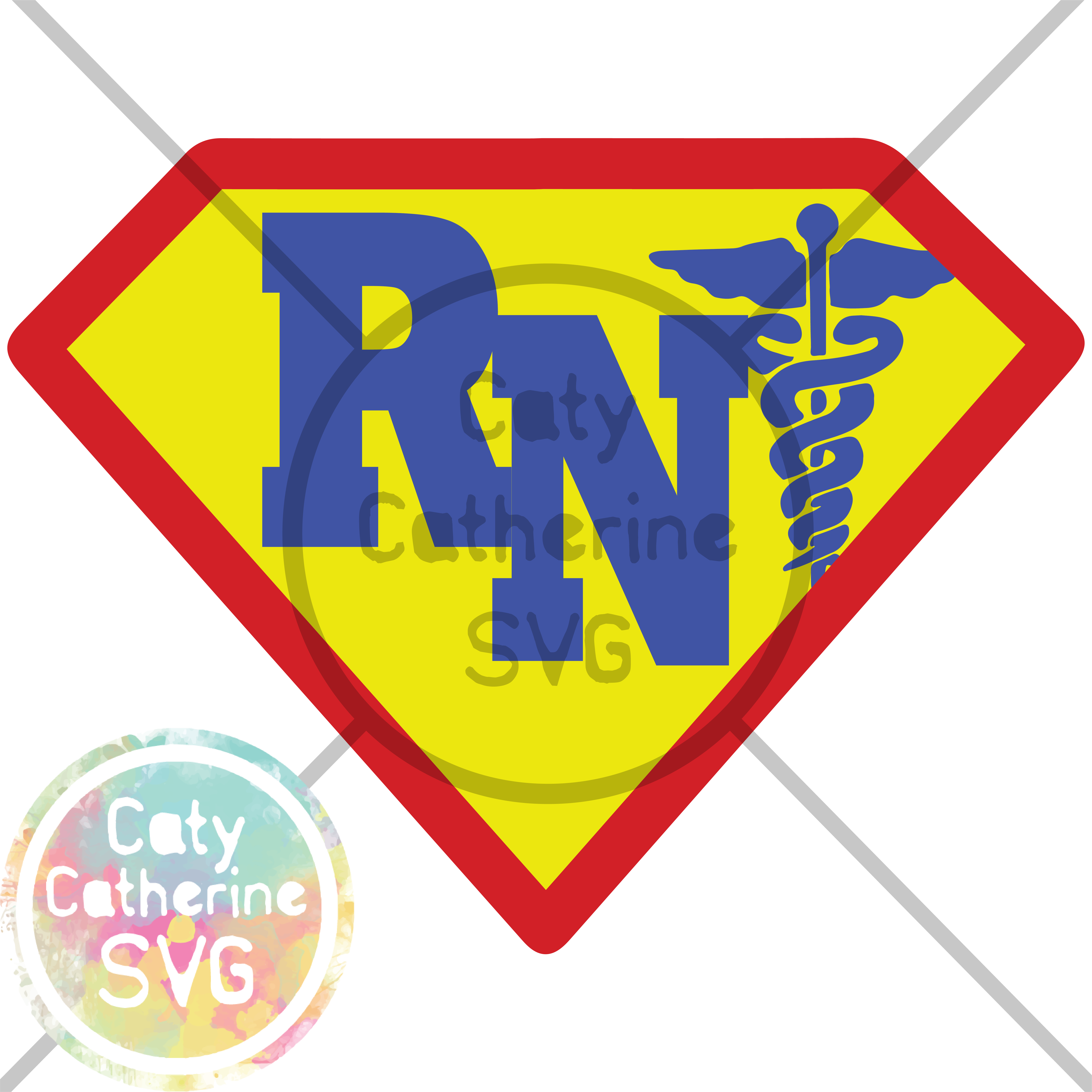 Rn Registered Nurse Super Hero Nurse Nursing Svg Cut - Medical Symbol (6251x6251), Png Download