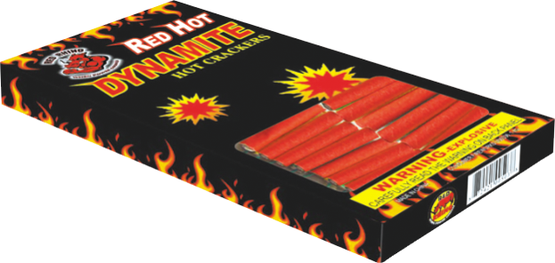 Red Hot Dynamite - Red Hot Dynamite Firecrackers (623x296), Png Download