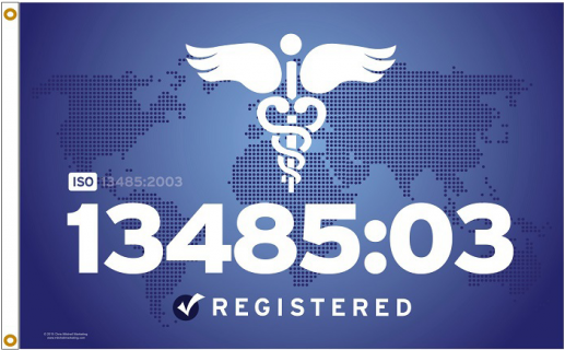 Iso 13485 - 2003 Flag - Iso 1348503 Registered Flag 4 Ft X 6 Ft Nylon (520x416), Png Download