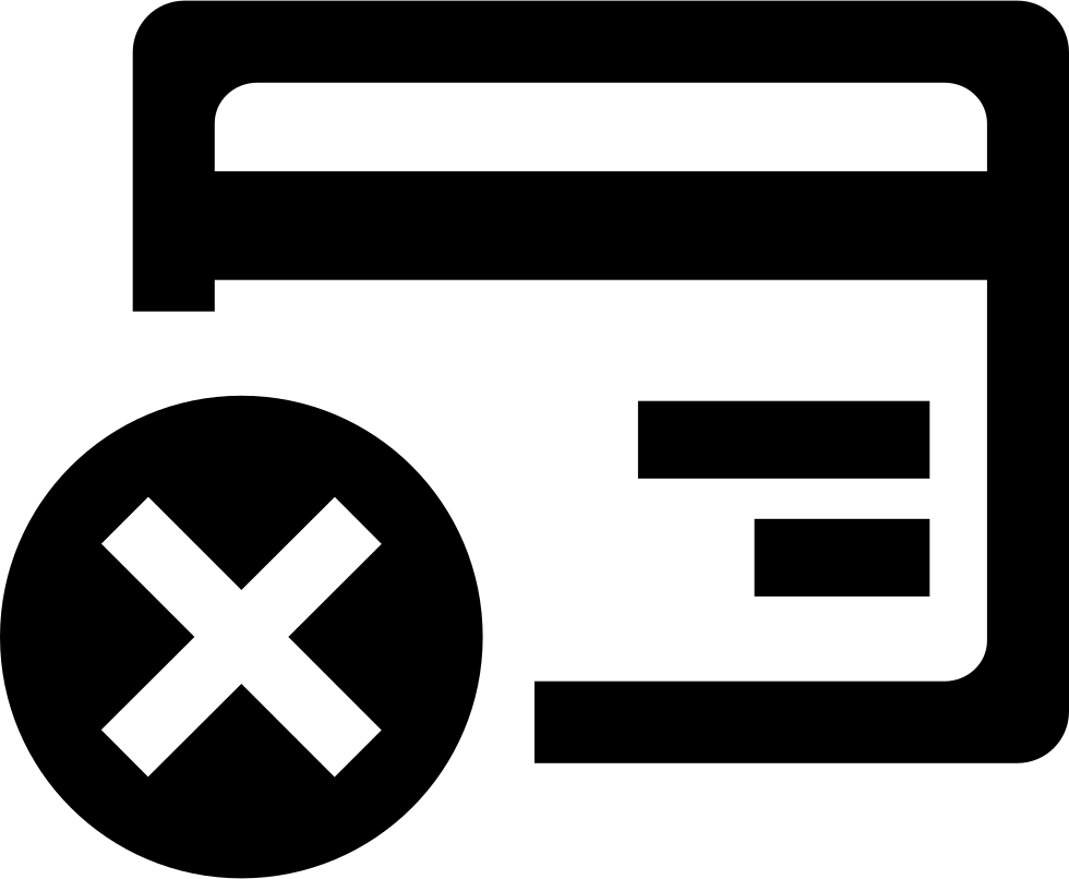 No Card Registered Line Comments - Cross Flat Icon Png (980x806), Png Download