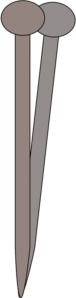 Nails Clipart Iron Steel - Steel (500x1000), Png Download