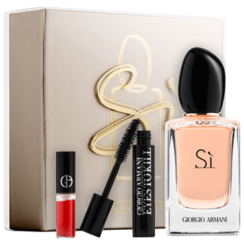 How Our Beauty Editors Would Spend A $100 Gift Card - Giorgio Armani Si Gift Set Lip (426x640), Png Download