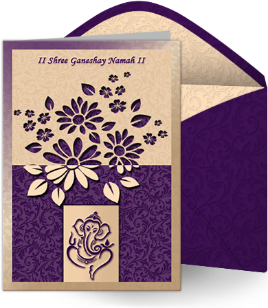 Purple Wedding Invitation - Maxima 40014cmly Watch - For Women (403x448), Png Download