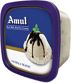 Amul Ice Cream -vanila Magic - Amul Vanilla Ice Cream (341x376), Png Download