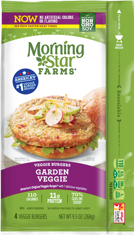 Garden Veggie Burgers - Morning Star Burgers (800x800), Png Download