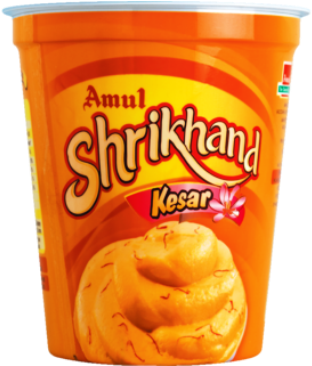 Amul Shrikhand Kesar -500gm - Amul Shrikhand (365x365), Png Download