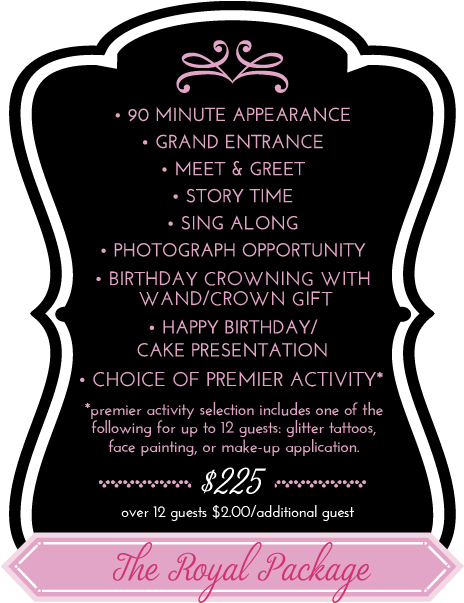Each Package Includes Our Unique Format, Princess With - Princess Party Enchantment (463x637), Png Download