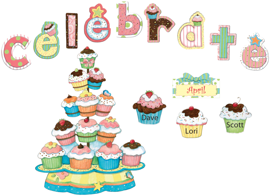 Tcr4299 Celebrate Bulletin Board From Susan Winget - Diy Birthday Bulletin Board (900x900), Png Download