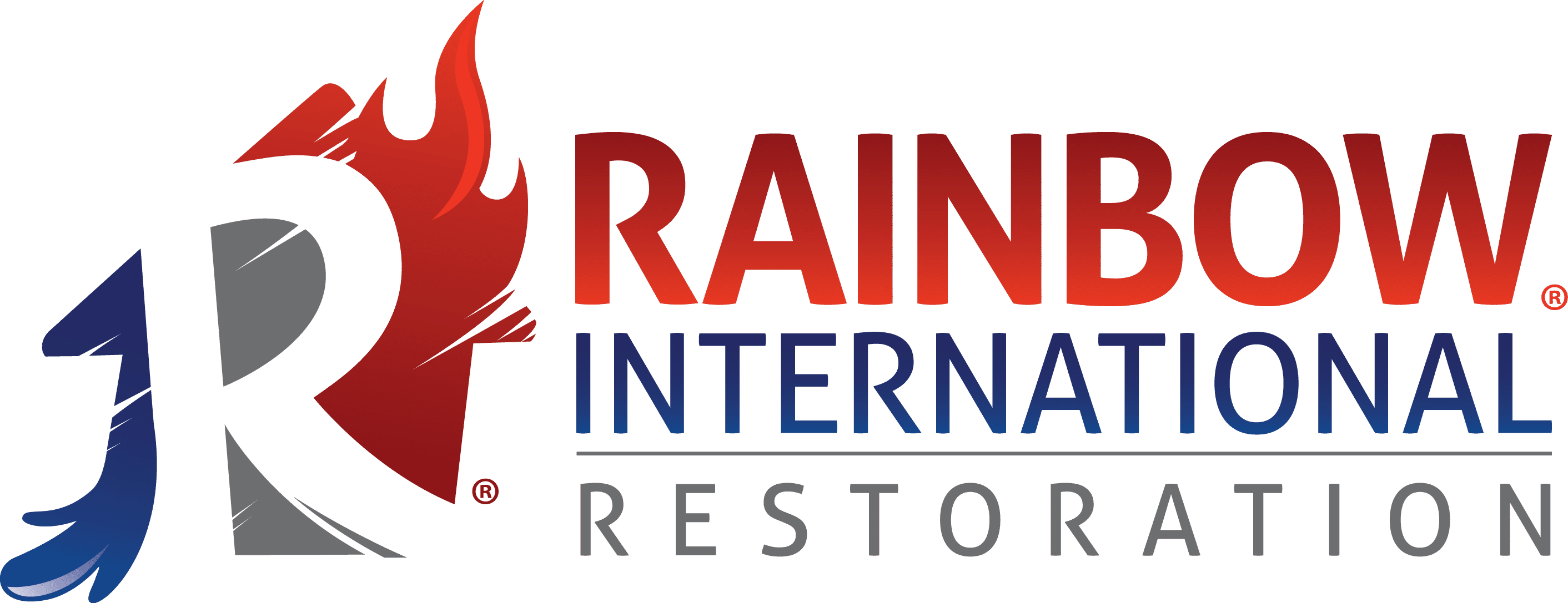Rainbow International - Rainbow International Restoration Logo (2824x1087), Png Download