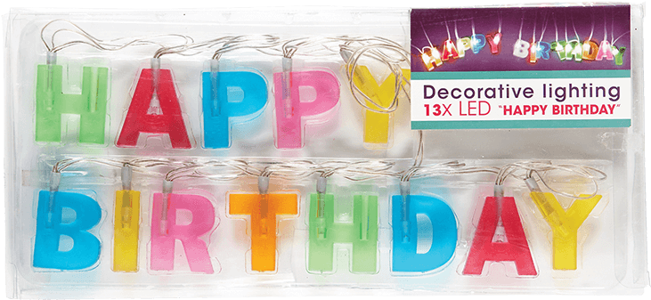 Happy Birthday String Lights - Kikkerland Happy Birthday Lights (750x750), Png Download