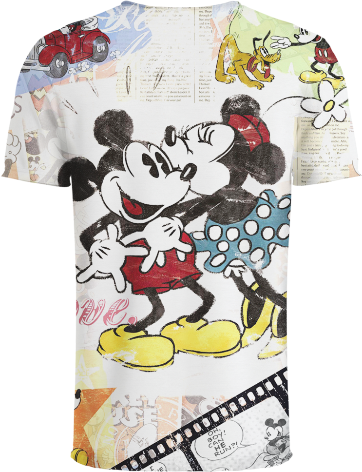 Anime Mickey Minnie Mouse 3d T-shirt - Ravensburger Mickey Retro Puzzle (1024x1023), Png Download