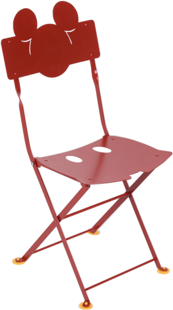 Bistro Metal Folding Chair - Aubergine/metal (760x760), Png Download