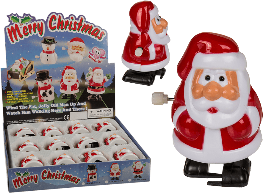 Père Noël Remontable Qui Marche (945x709), Png Download