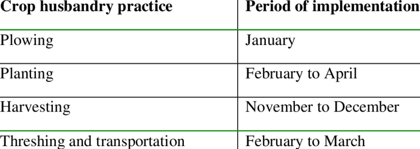 Calendar Of Major Oat Husbandry Practices - 2011 Calendar (850x302), Png Download