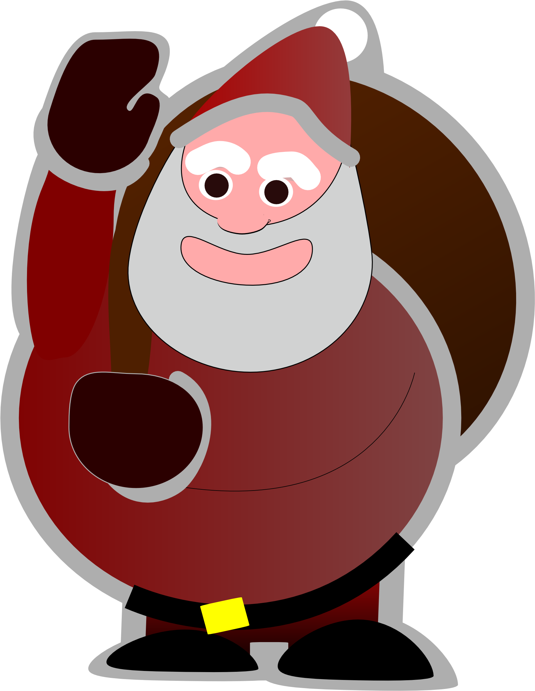 Santa Christmas Xmas Peace Symbol Sign 1979px 292 - Santa Christmas Symbols (1979x2799), Png Download