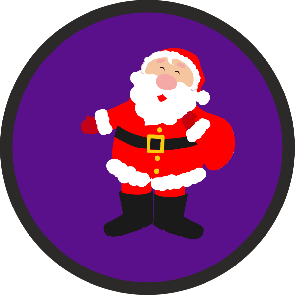 Adpt112-blank - Santa Claus Christmas (600x600), Png Download