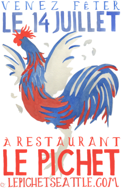 Starting At 6 P - Le Pichet (396x612), Png Download