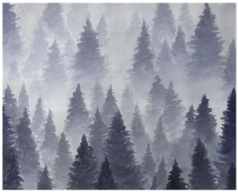 Hand Drawn Watercolor Illustration - Watercolor Forest Background Png (400x400), Png Download
