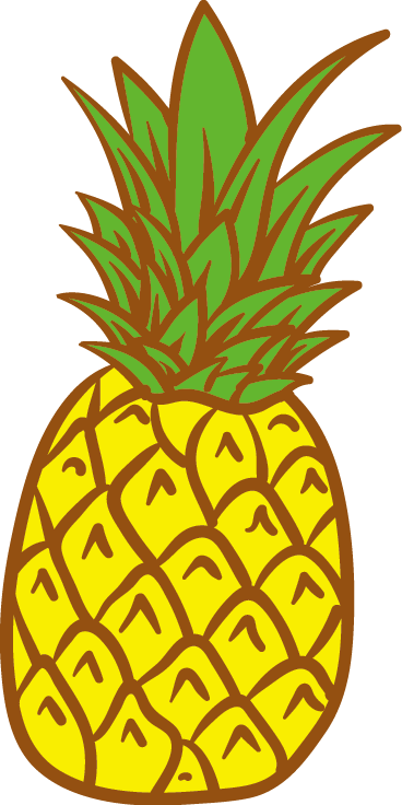 Pineapple Png Image - Pineapple Vector Transparent (368x736), Png Download