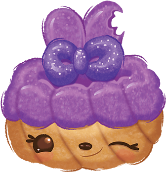 Baked Goods Num Barry Donut - Grape (445x430), Png Download