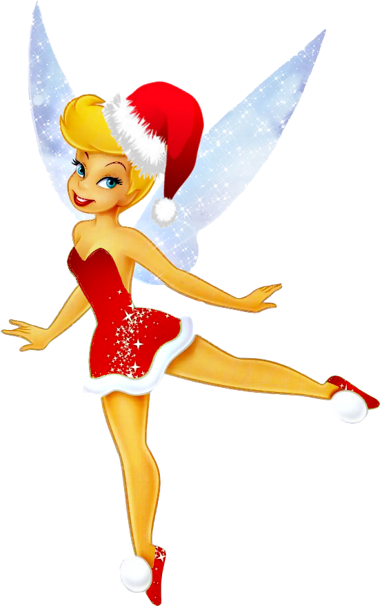 Christmas Tinkerbell Clipart Clipartfest - Disney Christmas Tinkerbell (741x945), Png Download