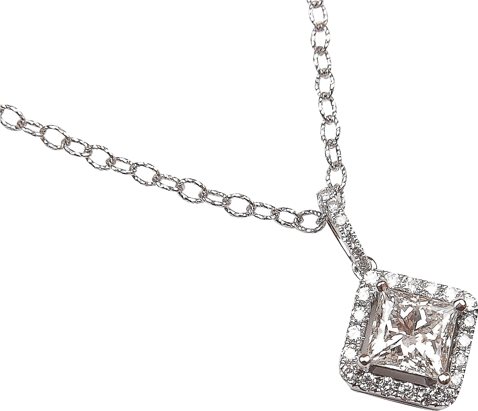 28 Collection Of Necklace Drawing Png - Princess Cut (1600x1600), Png Download