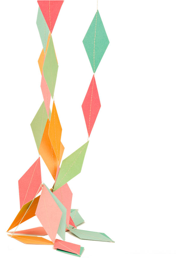 Harlekin Paper Garland, Small - Paper Garland Png (720x864), Png Download