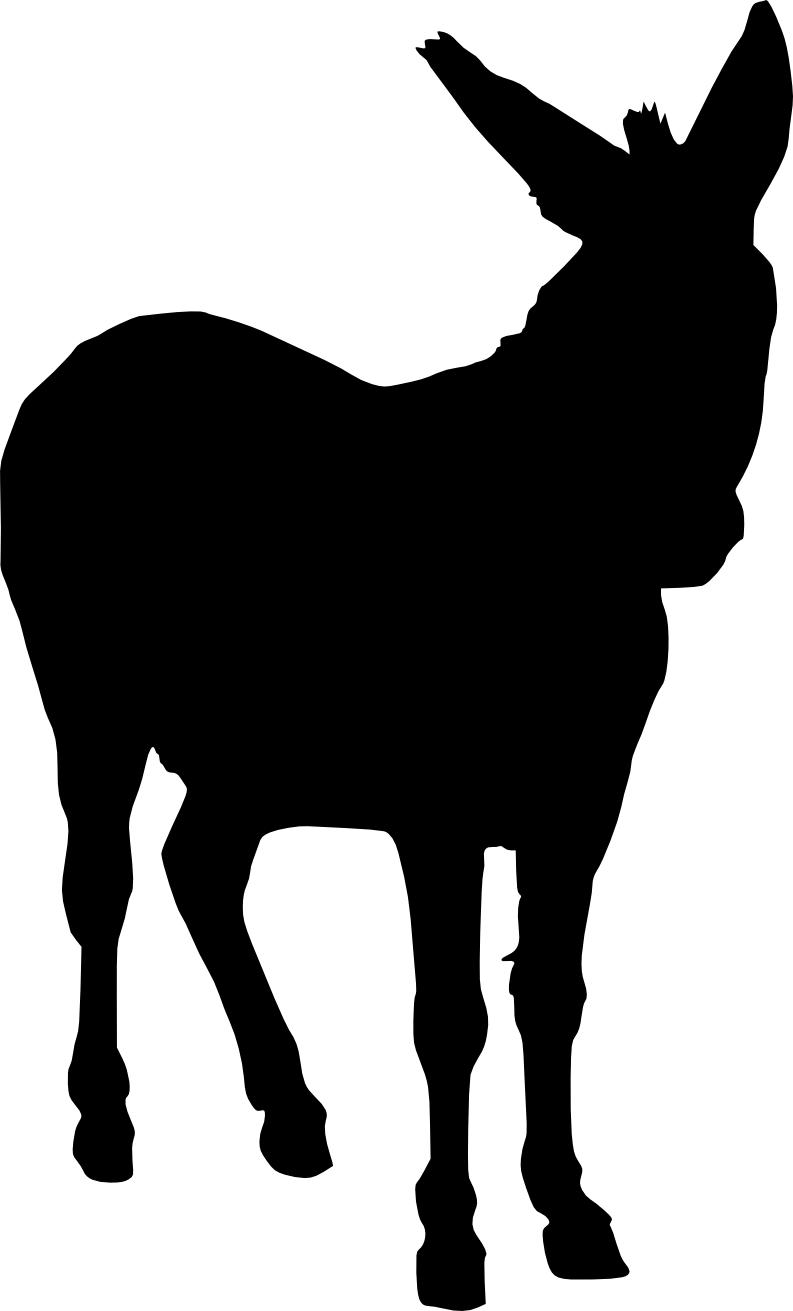 5 Donkey Silhouettes - Donkey Silhouette Clip Art (793x1311), Png Download