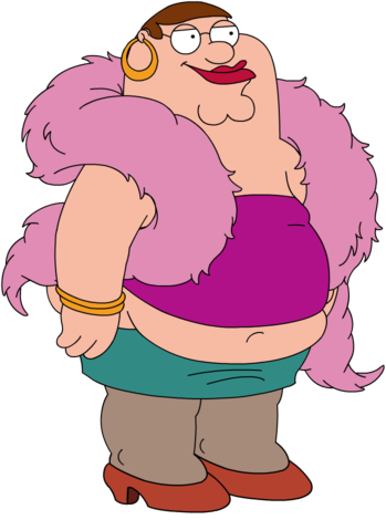 File - Peter - Hooker - Family Guy Peter Drag (349x470), Png Download