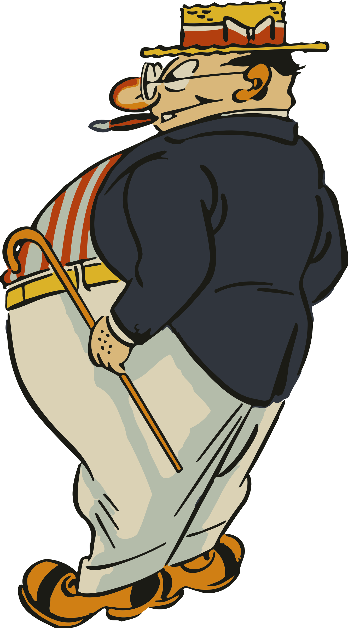 Drawing Fat Cartoon Overweight Blog Free Commercial - Fat Man Cartoon Png (416x750), Png Download