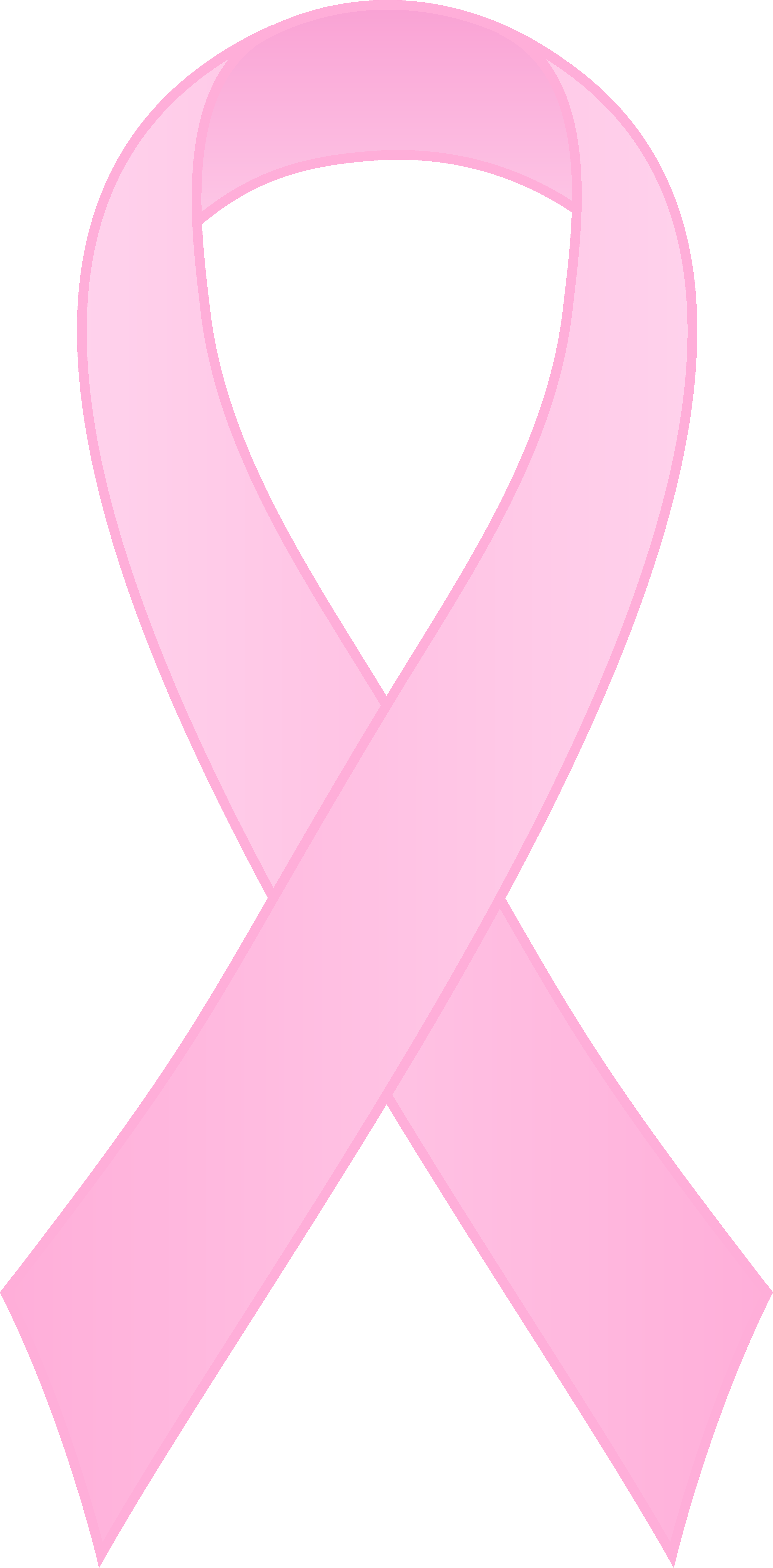 Pink Ribbon Png Free Download - Awareness Ribbon (3340x6771), Png Download