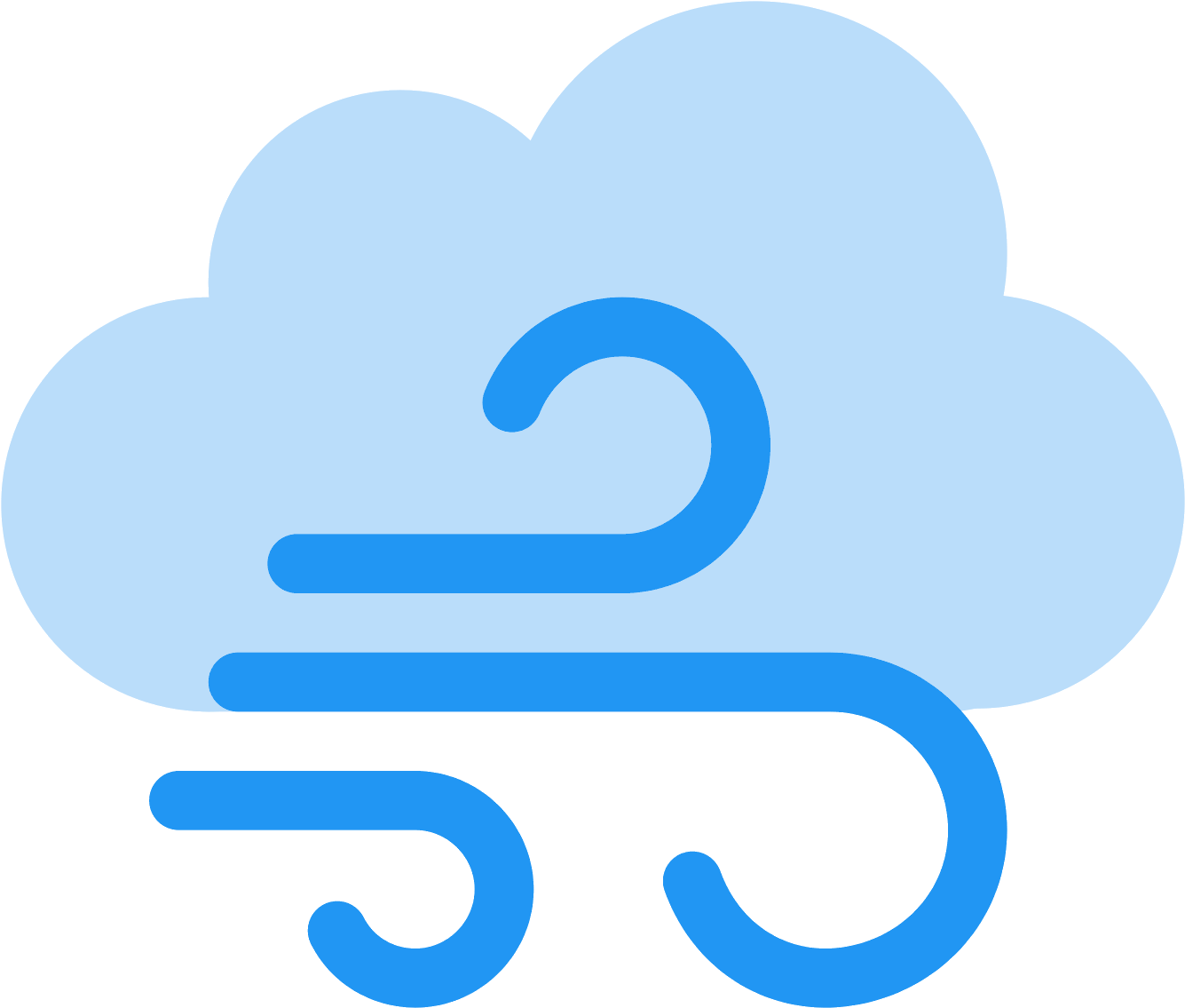 Computer Icons Weather Wind Rain Clip Art - Windy Weather Icon (1600x1600), Png Download
