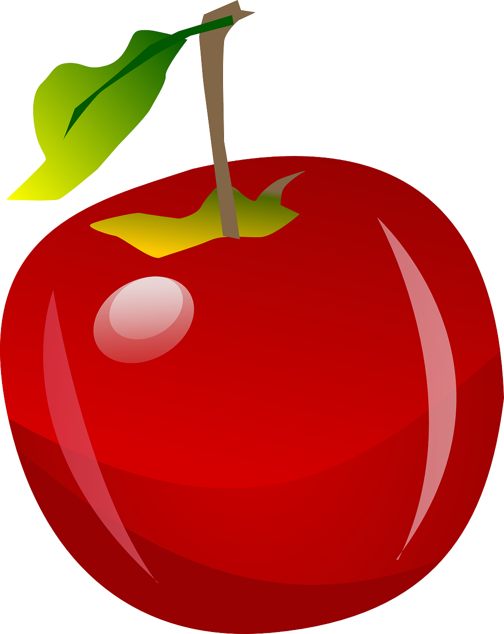 Teacher Apple Clipart Free Clipart Images 2 Cliparting - Apple Transparent Background Cartoon (1017x1280), Png Download