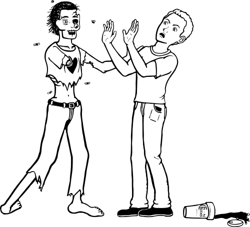 Parent Directory - Zombie Cuddle (500x455), Png Download