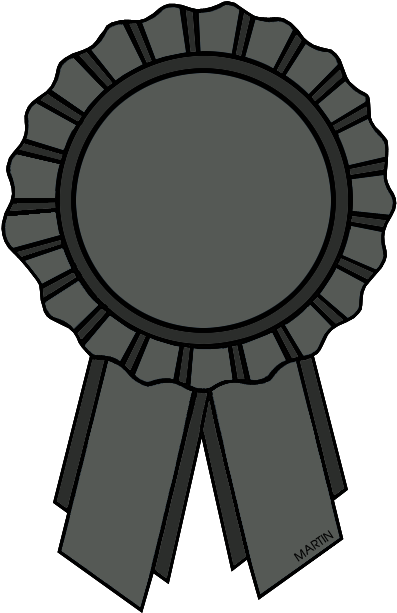 Black Ribbon - Cutie Award (490x648), Png Download